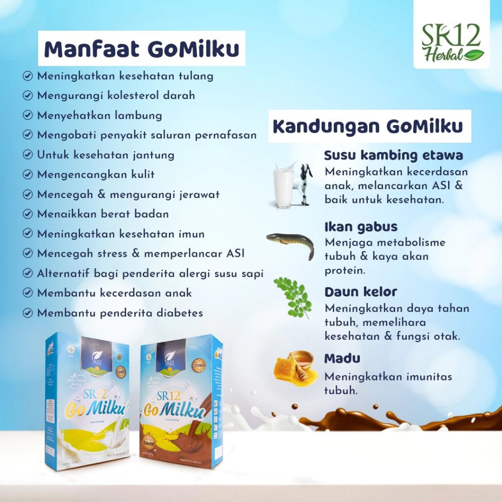 

GoMilku SR12 Halal Susu Kambing Etawa Meningkatkan Kesehatan Tubuh SR12