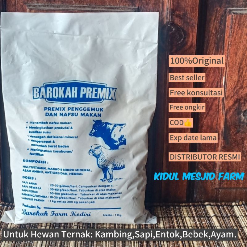 

BAROKAH PREMIX | COCOK UNTUK PEMBESARAN DAN BREEDING SAPI, KAMBING, DOMBA, AYAM, ENTOK, BEBEK