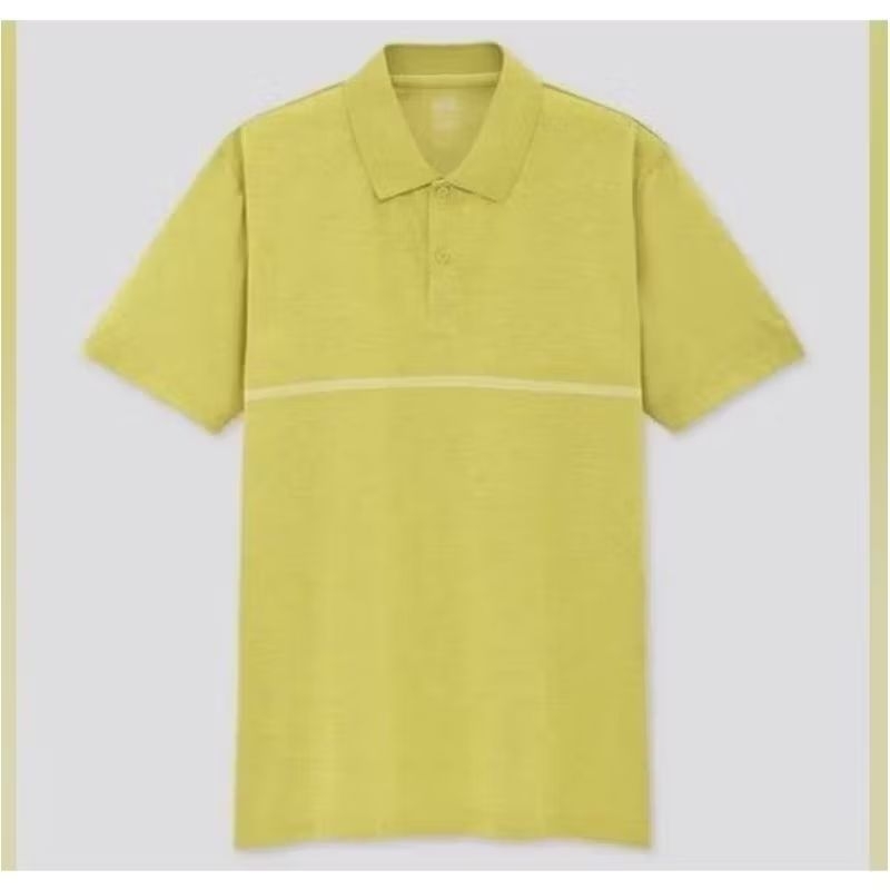 Kaos Pria Polo Shirt Uniqlo Dry-Ex Desain Lengan Pendek Original Baru New - 52 Green, Size M