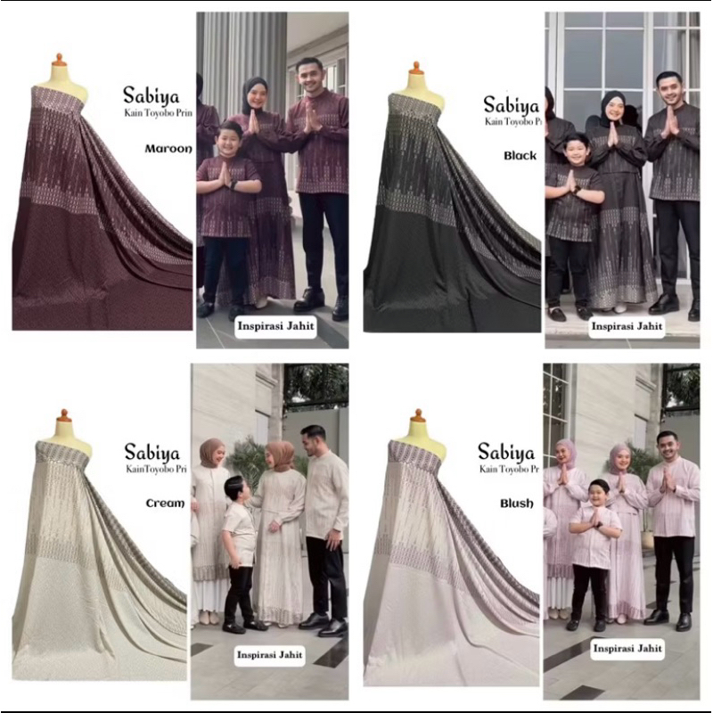 New bahan kain toyobo print // kain serimbit kemeja gamis koko // kain seragaman keluarga // kain mo