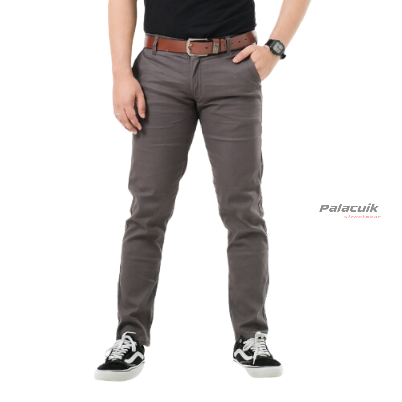 Celana Chino Panjang Pria Warna Coklat Tua | Chino Panjang Coklat Tua