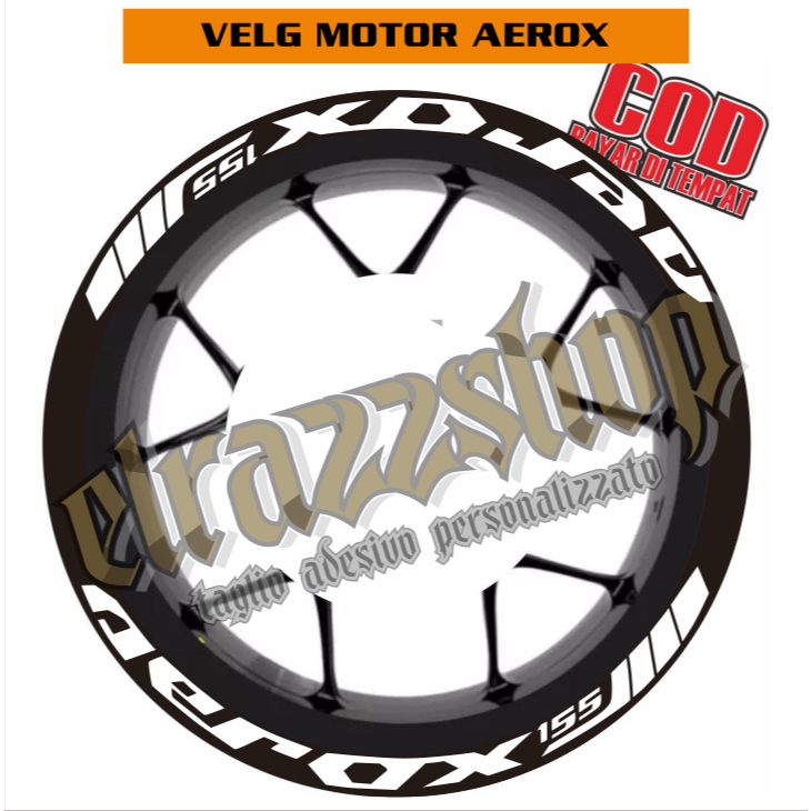 Cutting sticker lis pelk aerox lis velg yamaha aerox all new 155 aerox KODE 01