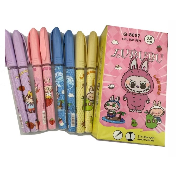 

(12Pcs) Pulpen Fancy Karakter Lucu / Pen Gel Motif Cewe Cowo