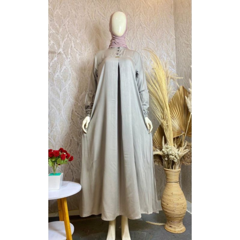 Gamis polos renda depan new collection by syahida