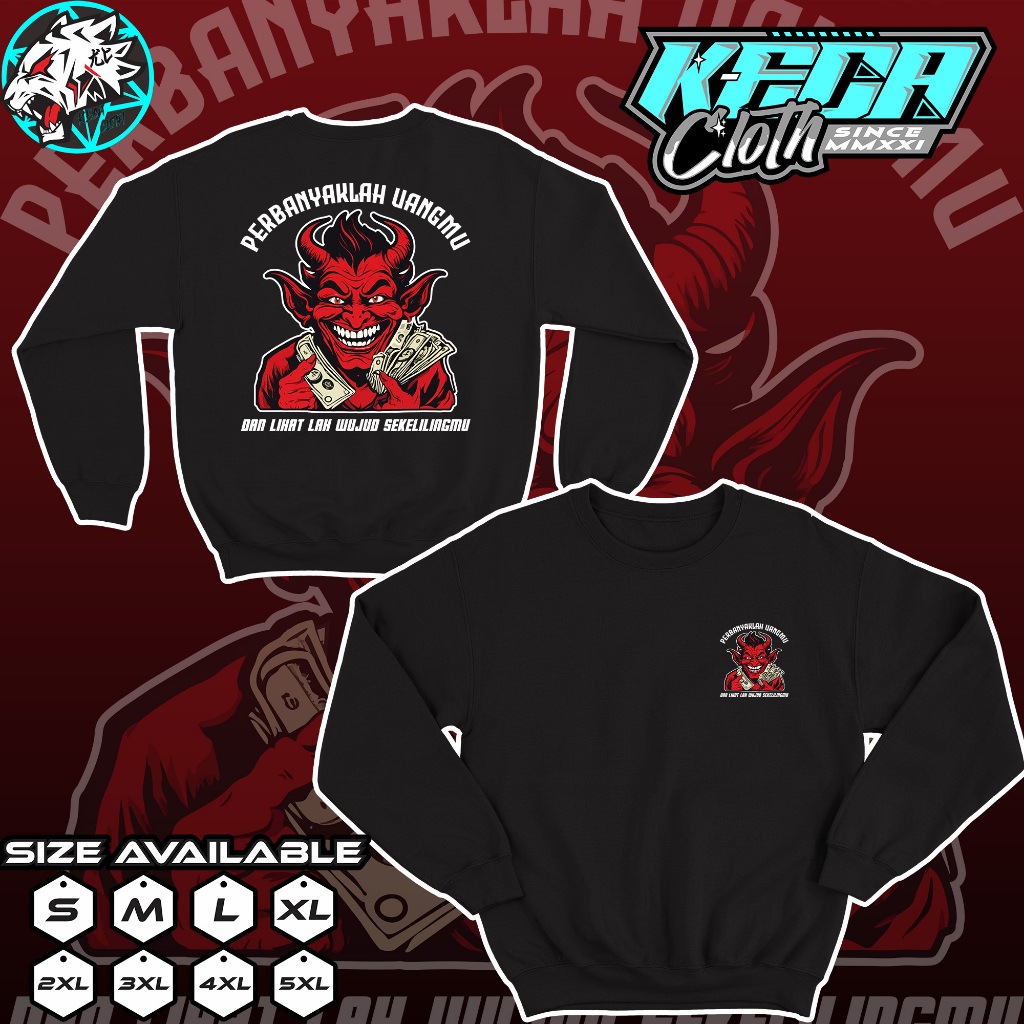 Jaket Sweater Perbanyaklah Uangmu Dan Lihat Lah Wujud Sekelilingmu Hoodie Distro Kata Kata