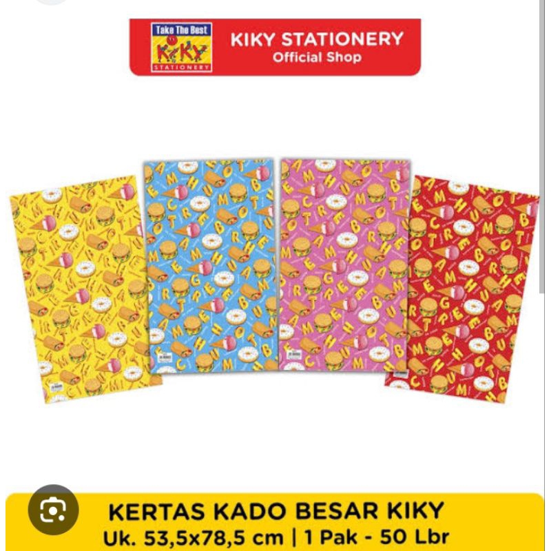 

kertas kado kiky satu pack isi50pcs