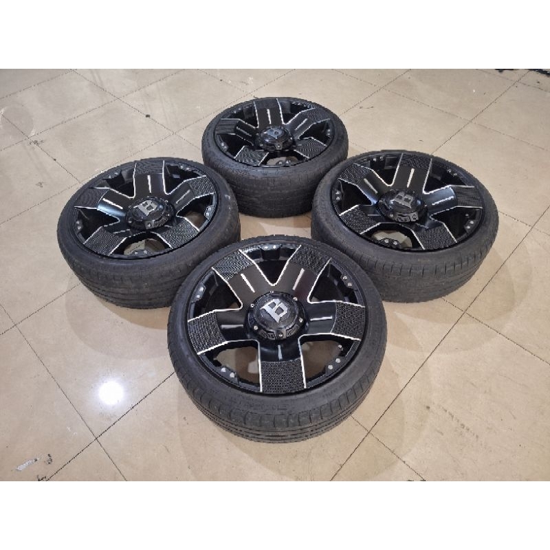 Velg Mobil Bekas Racing Balistick Ring 20 Lebar 9 Lubang 5 Ban 245 40 R20