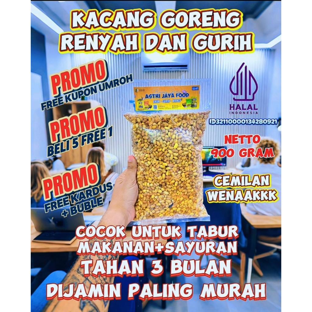 

KACANG KEDELAI GORENG ORIGINAL 900 GRAM FREE KUPON UNDIAN UMROH