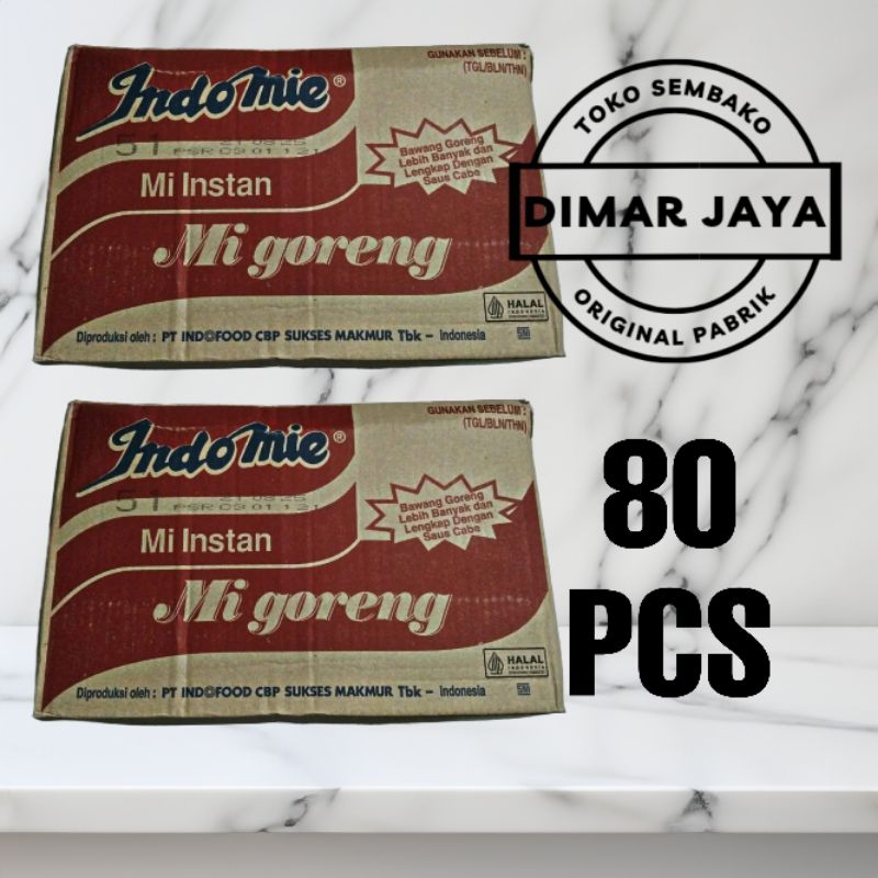 

Indomie Goreng 2 Kardus (Isi 80 Pcs)