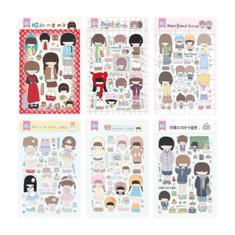 

[WindHeart] 1 lembar Sticker sheet good friend character stickers cute ins style cartoon 22502