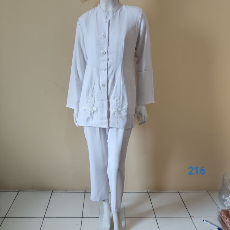 Termurah Setelan Baju Kantor Wanita Dinas ASN guru dll warna Putih