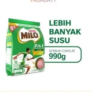 

Milo 3 in 1 Activ-Go Susu Coklat Pouch Lebih Banyak Susu 990 Gram