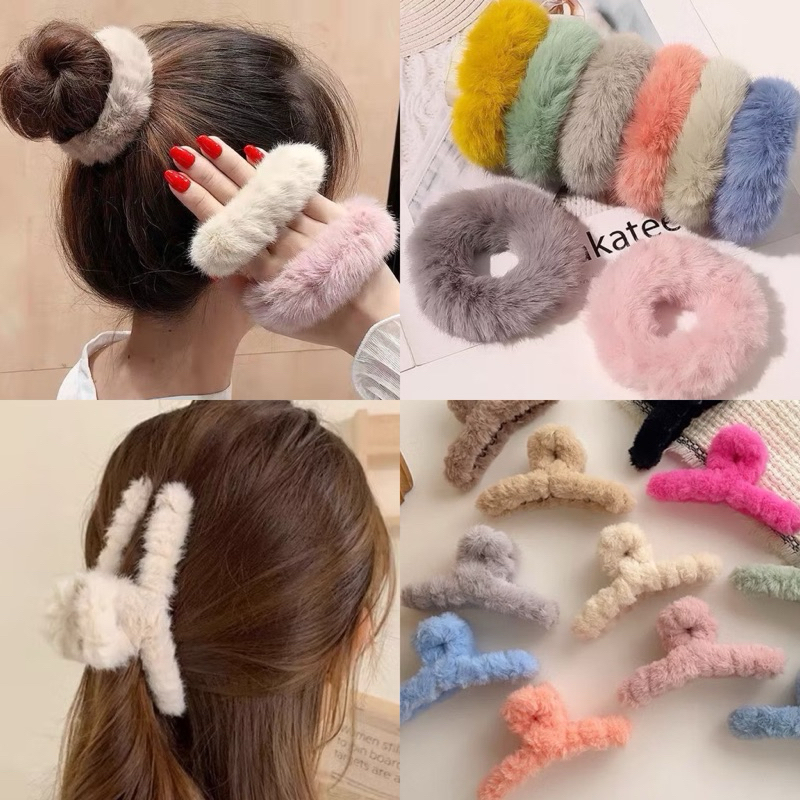 Ikat Rambut Bulu|Ikat rambut |Jepit