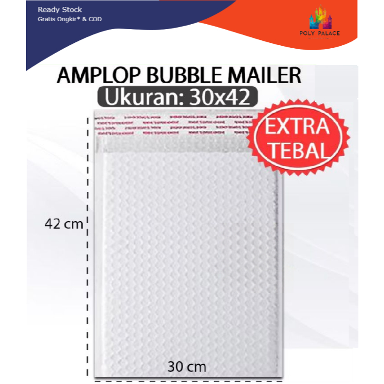 

PP - Bubble Mailer White Pearl 30x42 ISI 10 PCS