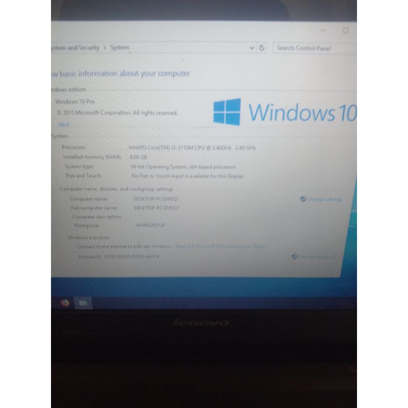 Laptop Lenovo g400s core i3 gen3 normal