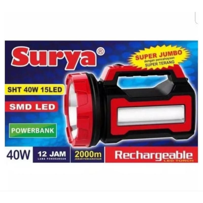 Lampu senter SURYA SHT 40W 15LED