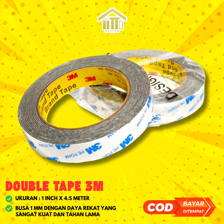 

DOUBLETAPE 3M / DOUBLE TAPE 3M / PELEKAT PEREKAT 3M / DOUBLE TAPE 3M PUTIH PE FOAM / DOUBLE TAPE 3M 20 MM X 4 MTR