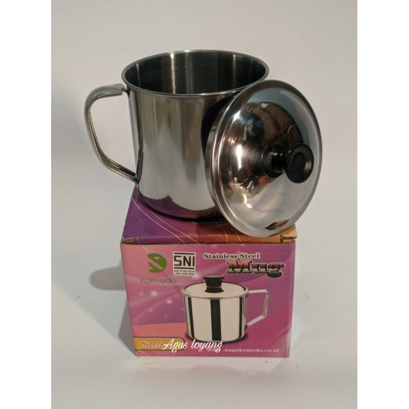 gelas stainless steel ukuran 12cm