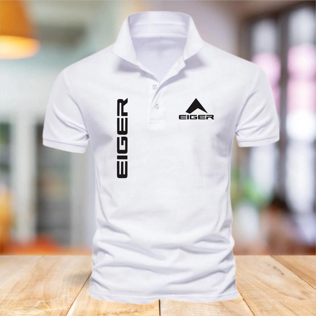 COD T-shirt Kaos Polo Kerah 1011 KIRKA HITAM Baju Polo Motif Giordano 8 Quality Premium Bahan Pique,