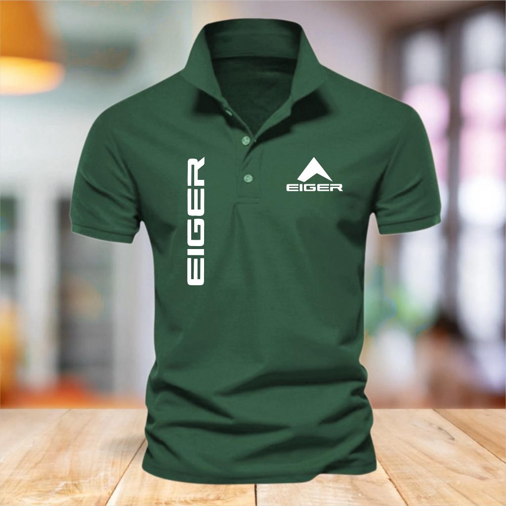 COD T-shirt Kaos Polo Kerah 1011 KIRKA PUTIH Baju Polo Motif Giordano 8 Quality Premium Bahan Pique,