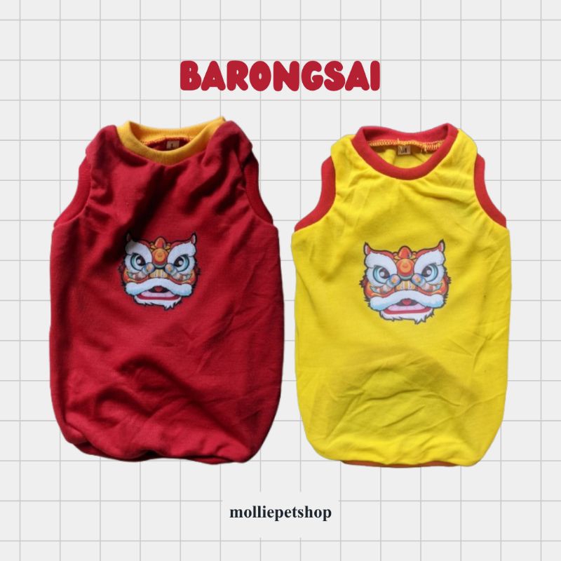 Mollie Petshop - Baju Kucing Anjing Edisi Imlek Barongsai