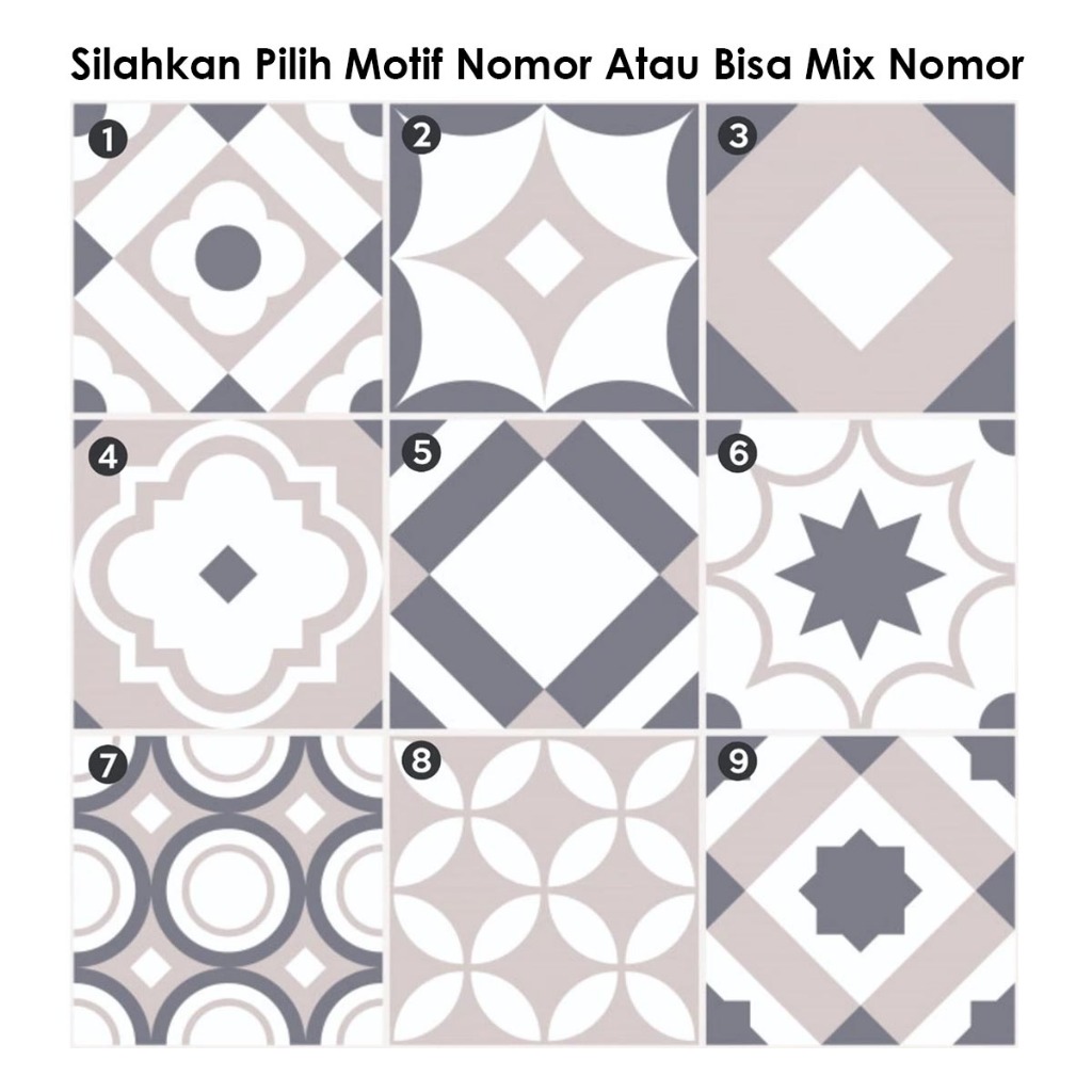 PREMIUM STICKER TEGEL SOFT GREY / STIKER LANTAI / CUSTOM STIKER / STIKER TANGGA / STIKER KERAMIK