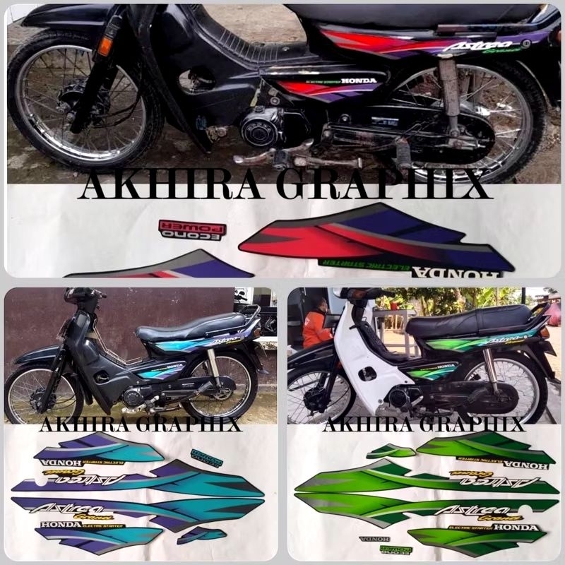 Stiker striping astrea grand tahun 1996-1997 96 97 lis polet motor
