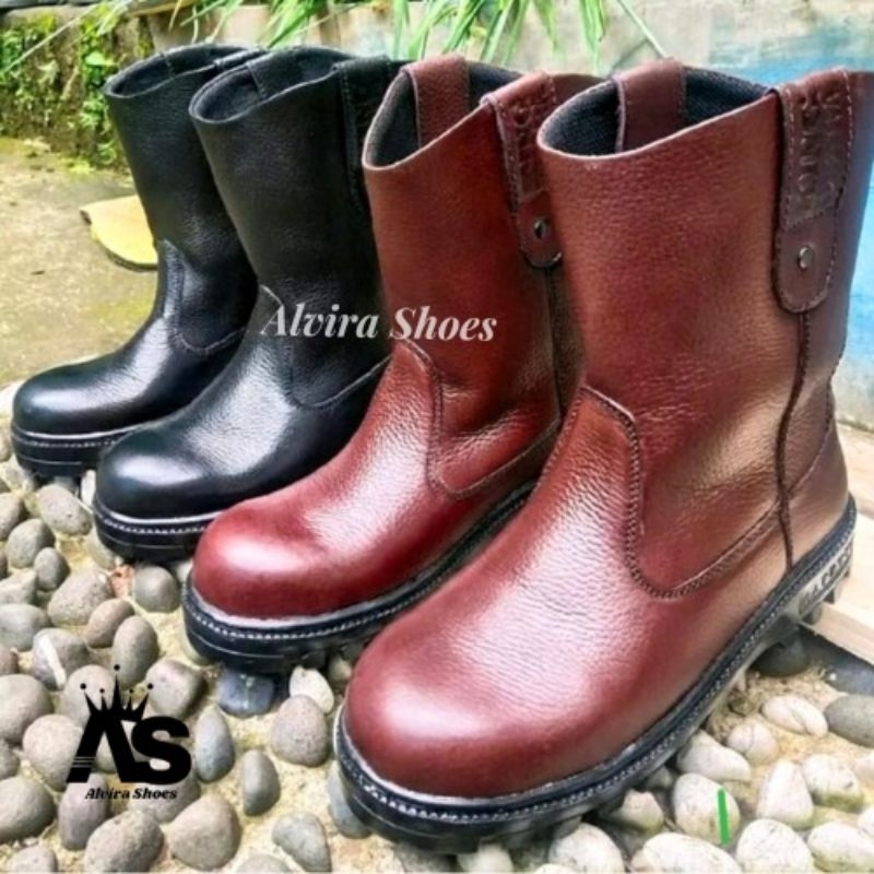 Sepatu safety Kulit Asli, Sepatu safety pria kulit asli, Sepatu Safety boot kulit Asli, Sepatu Safet