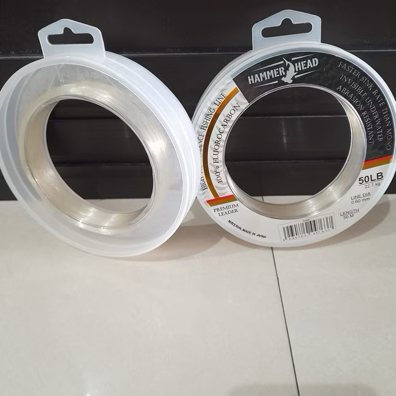 Hammer Head Premium Leader Line 50LB Fluorocarbon 100%