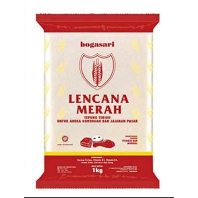 

Tepung Bogasari lencana merah kartonan