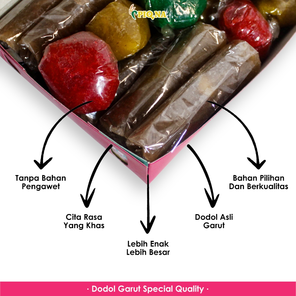

GR PIQNA DODOL BUAH ANEKA RASA MIX 4 RASA g