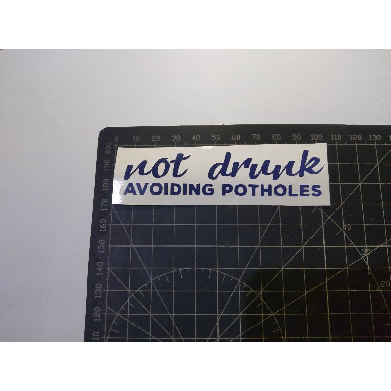 

stiker cutting not drunk