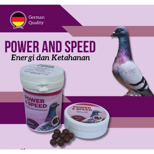 POWER & SPEED VITAMIN MERPATI PIL JAMU BURUNG MERPATI IMPORT GERMAN