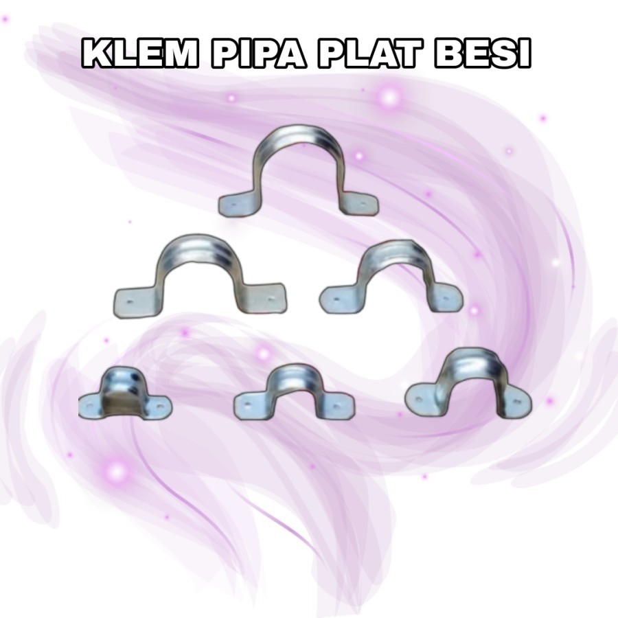 klem pipa plat besi / klem omega