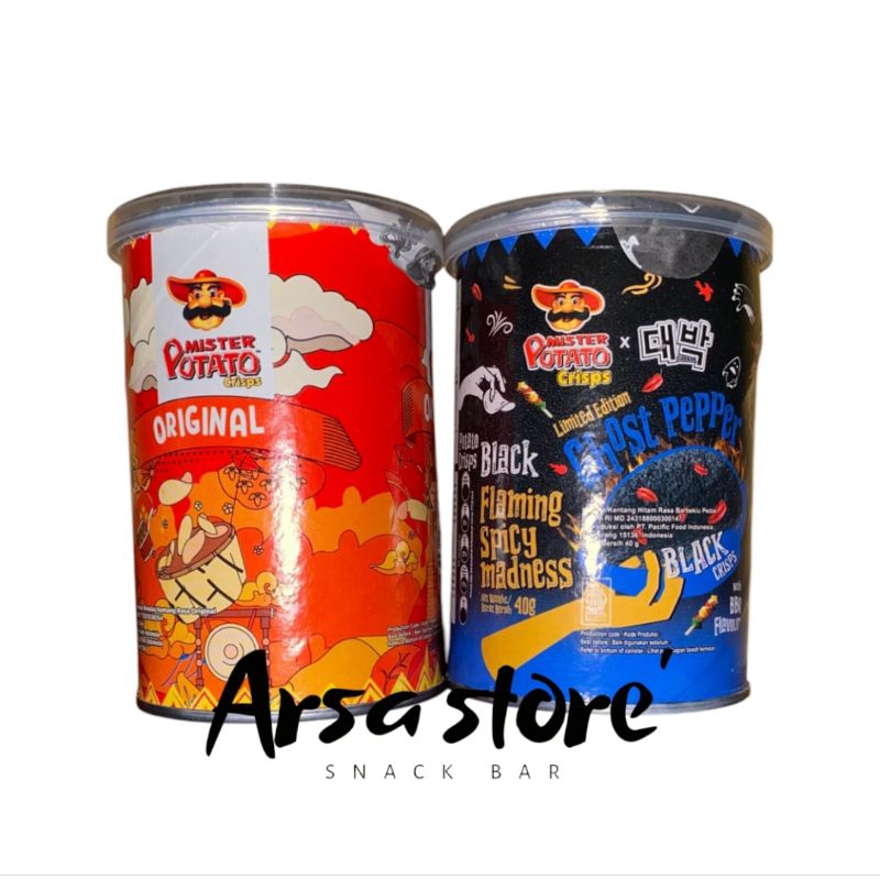 

Mister Potato Crips Kripik Kentang X Ghost Papper kemasan 35g