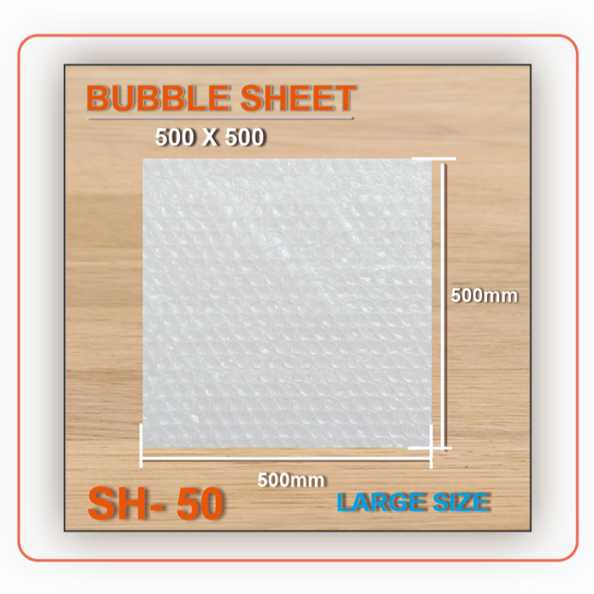 

BUBBLE WRAP SHEET 500 MM x 500 MM BENING HITAM EASY PACKING