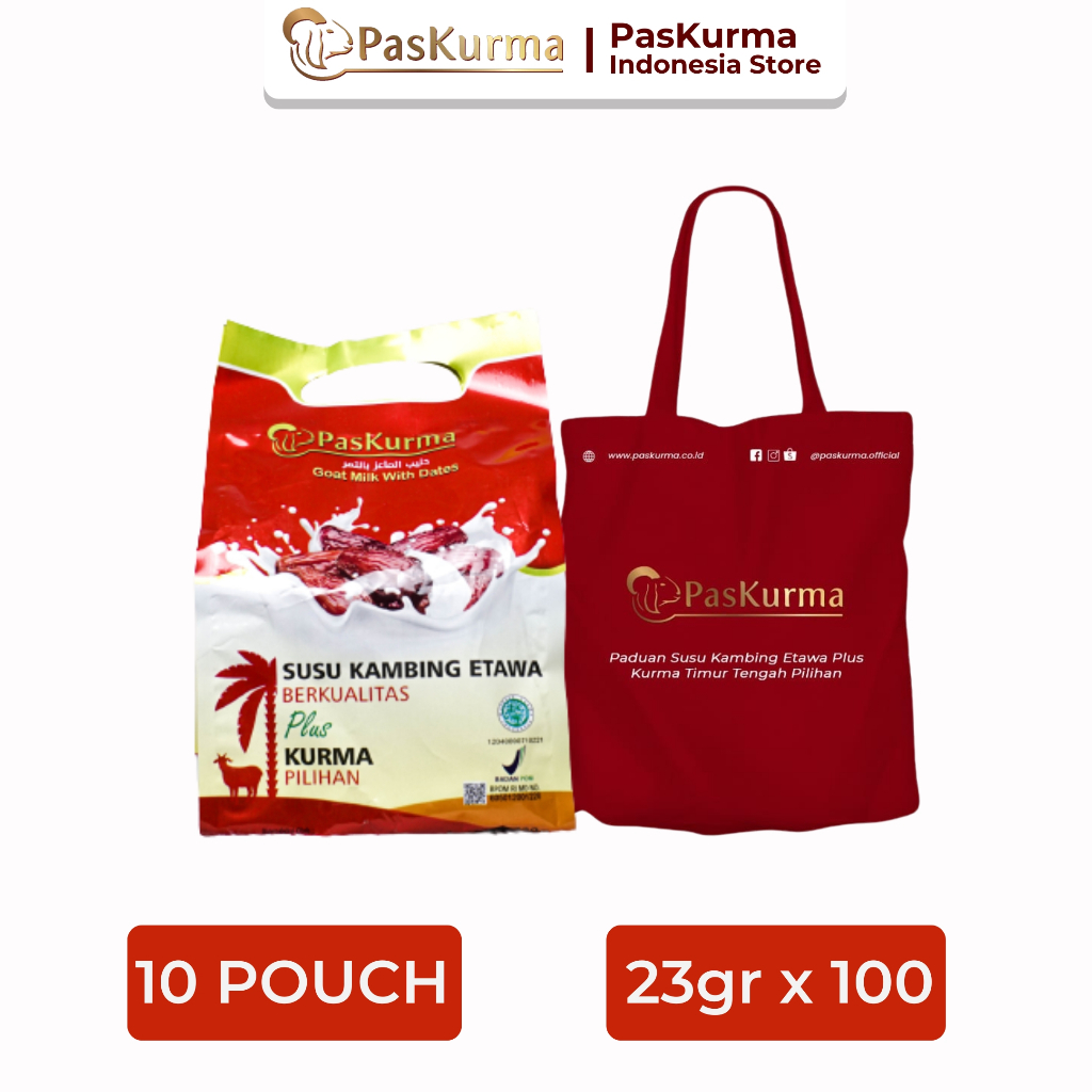 

PASKURMA Susu Kambing Etawa plus Buah Kurma - 10 Pouch - 10 x 230gr