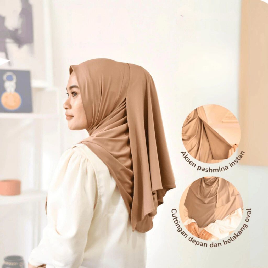 Pashmina Instan Oval Jersey Premium Pashmina Jersey Premium Pashmina Oval