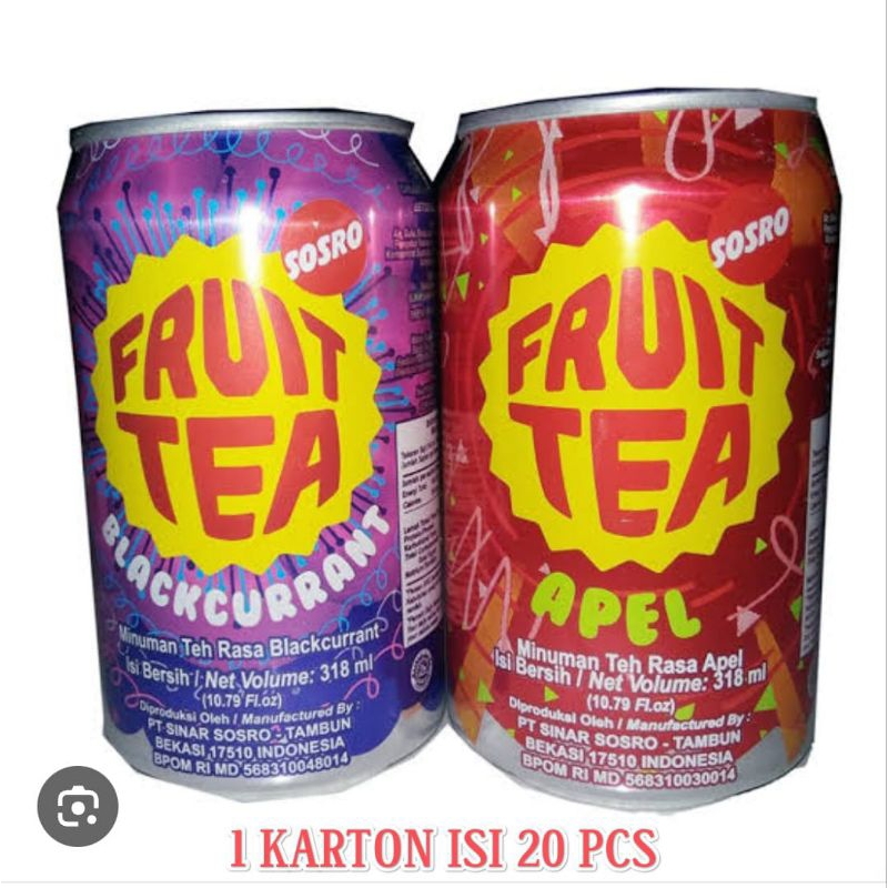 

fruit tea kaleng 318ml per dus
