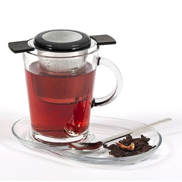 Saringan Teh / Kopi / Herbal / Bumbu Rempah / Jamu Premium Tea Infuser Brew-In Stainless Steel - KAN
