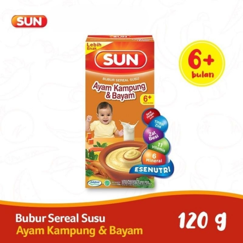 

Sun 6+ rasa ayam kampung dan bayam