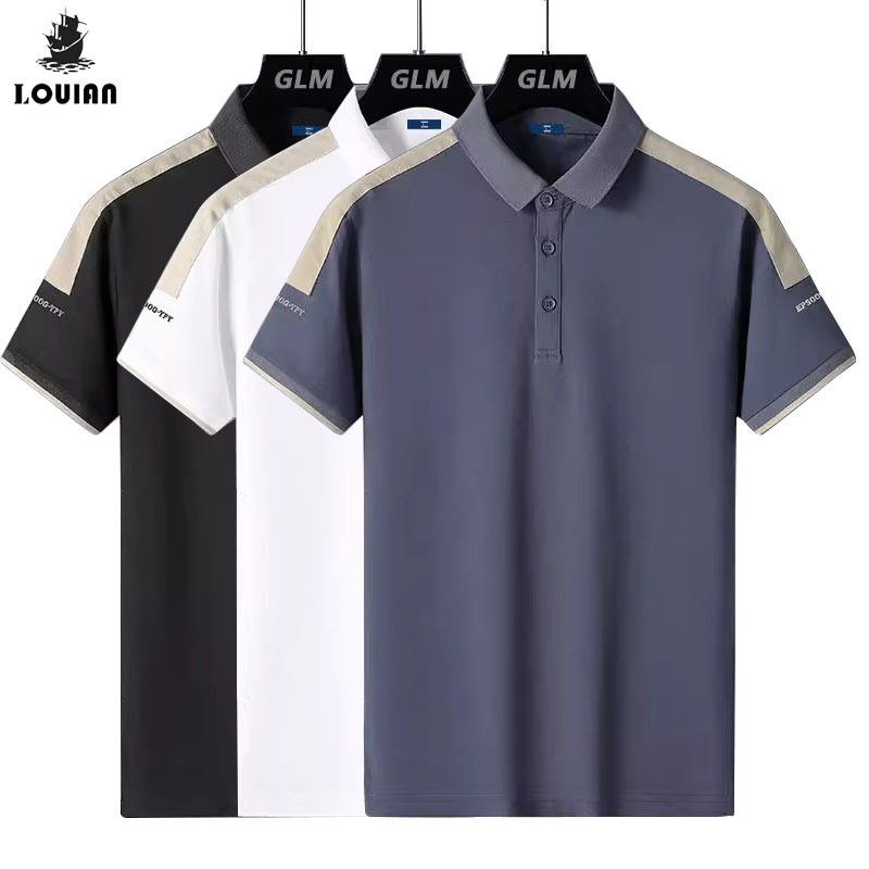 Loulan Kaos Kerah Pria baju kaos kerah pria original 100% Polos Kaos Polo Pria Kaos Oversize Pria ka