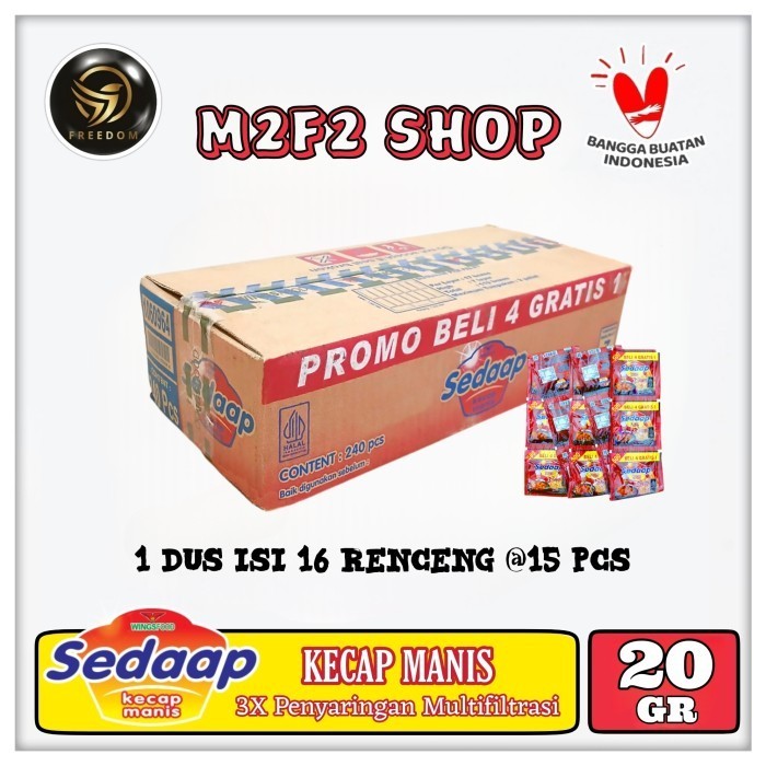 

Sedaap Kecap Manis Original Sachet - 20 gr (Kemasan Karton)