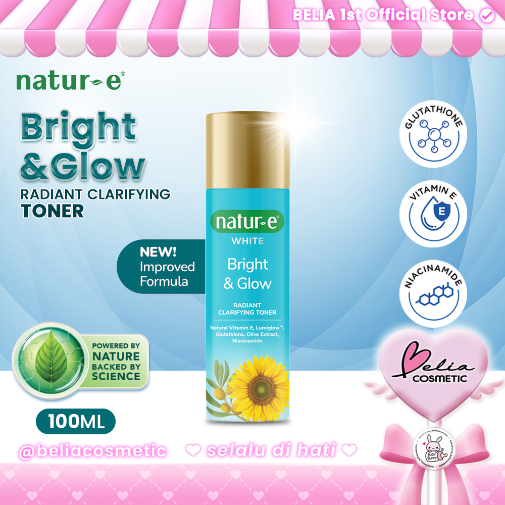 ❤ BELIA ❤ NATUR-E White Bright & Glow Radiant Clarifying Toner 100ml | Toner Wajah