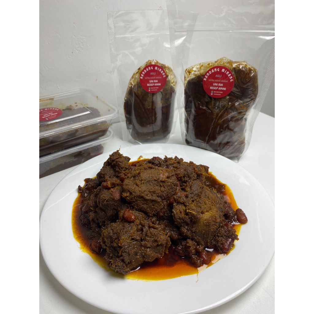 

Rendang Daging Sapi asli padang-Rendang Daging Kacang Ria Resep Amak- Rendang 250 gram