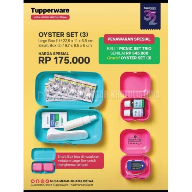Oyster set tuperware
