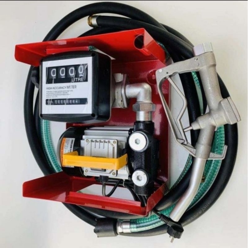 Paket Pompa Transfer Solar BBM Flowmeter Flow meter Analog Manual 4 Digit