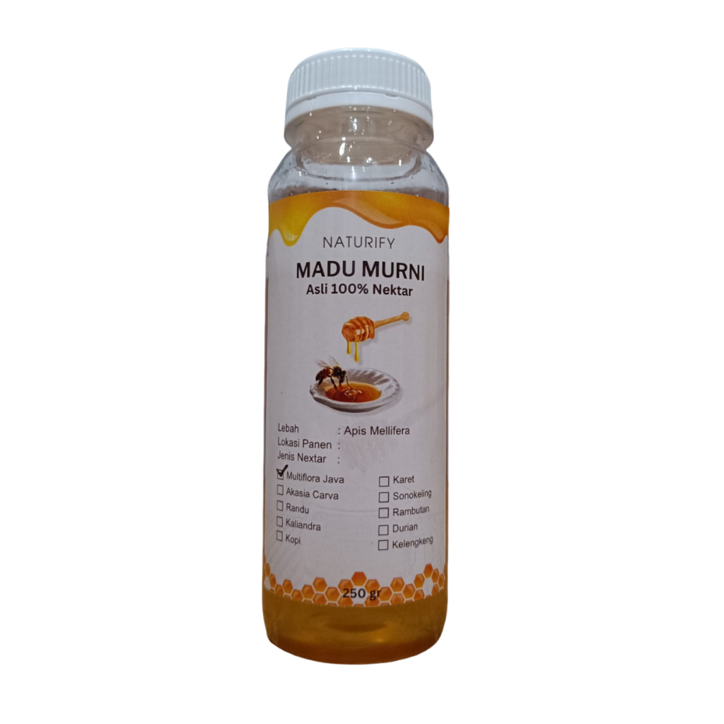 

Naturify Madu Murni Asli Nektar Bunga Multiflora 250 Gram