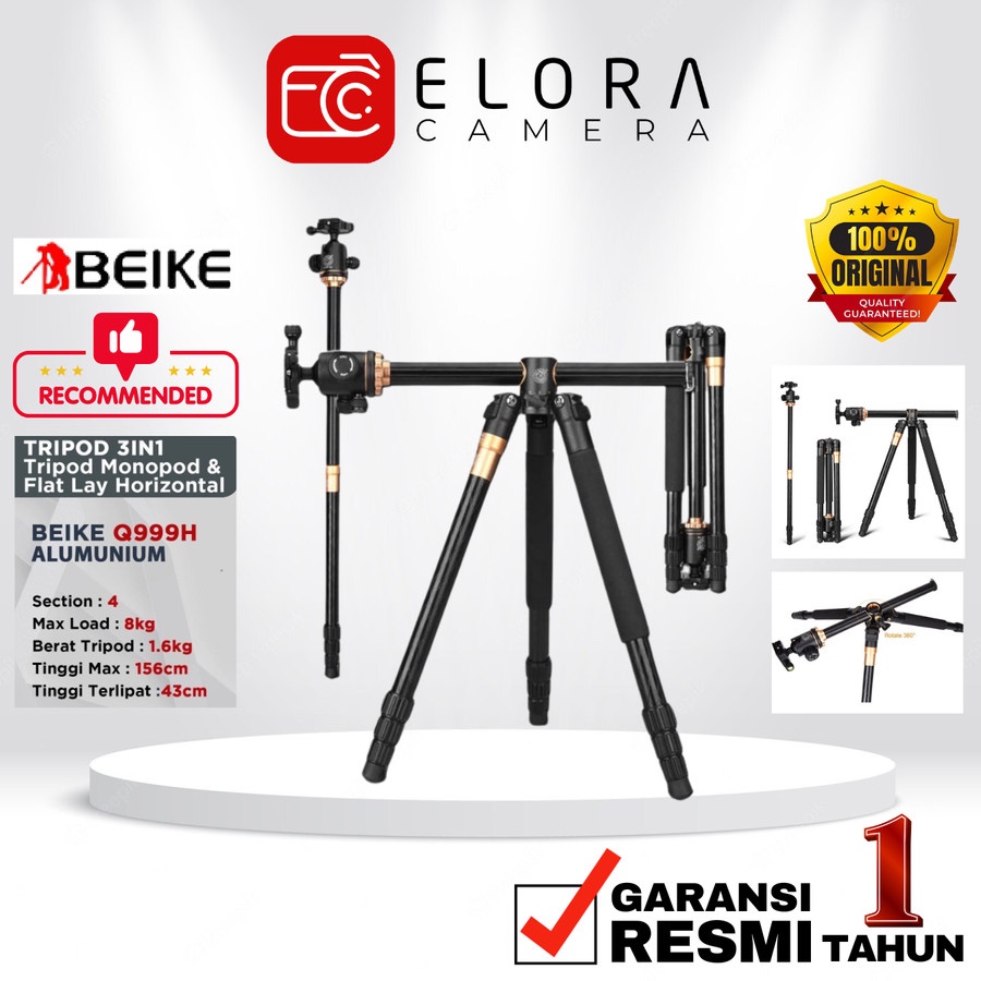 BEIKE QZSD Q-999H Professional Tripod / Tripod Beike Q999H Q 999H