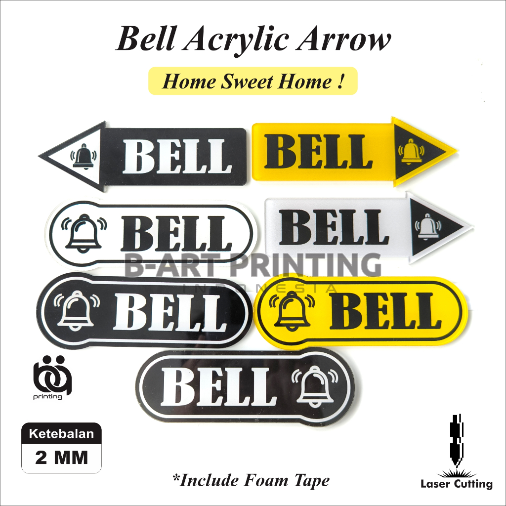 MURAH BELL/BELL RUMAH/SIGN BOARD/TANDA BELL/TULISAN BELL/BACAAN BELL/TANDA BACA BELL